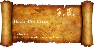 Hoch Bettina névjegykártya